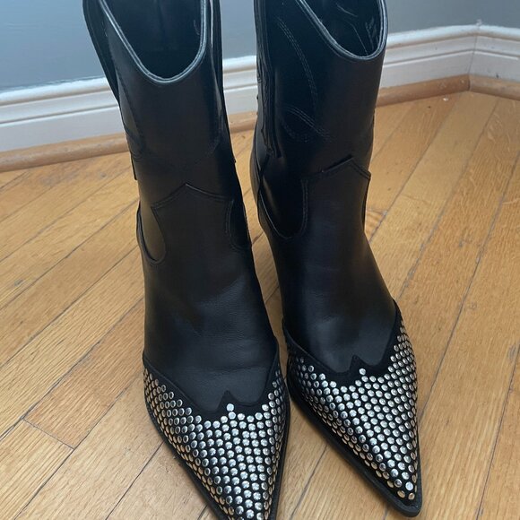 Circus by Sam Edelman Yolanda Metal Western Bootie size 7 - Picture 2 of 9